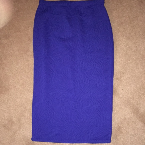 Co-ord Top and Skirt Royal Blue - Picture 3 of 4